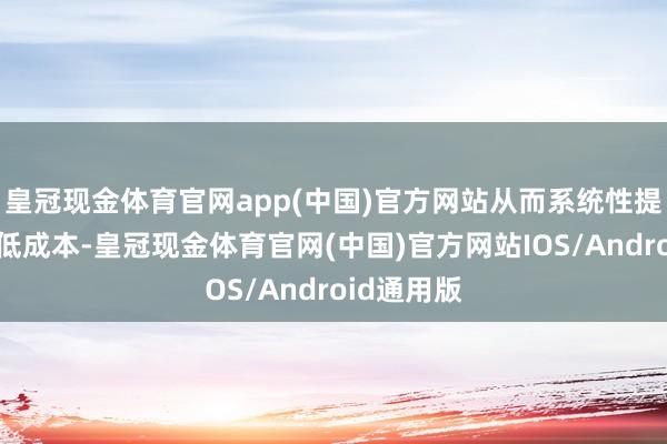 皇冠现金体育官网app(中国)官方网站从而系统性提升效率降低成本-皇冠现金体育官网(中国)官方网站IOS/Android通用版