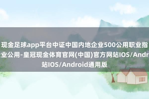 现金足球app平台中证中国内地企业500公用职业指数 (内地企业公用-皇冠现金体育官网(中国)官方网站IOS/Android通用版