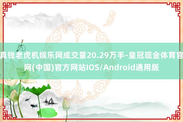 真钱老虎机娱乐网成交量20.29万手-皇冠现金体育官网(中国)官方网站IOS/Android通用版