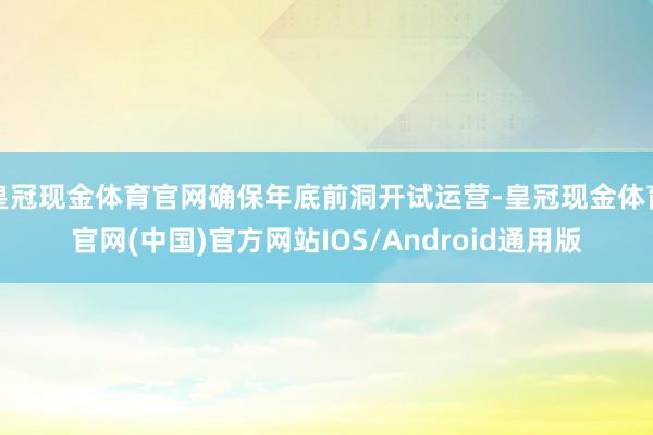 皇冠现金体育官网确保年底前洞开试运营-皇冠现金体育官网(中国)官方网站IOS/Android通用版