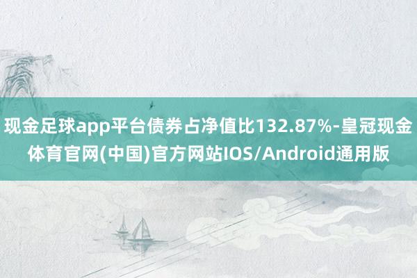 现金足球app平台债券占净值比132.87%-皇冠现金体育官网(中国)官方网站IOS/Android通用版
