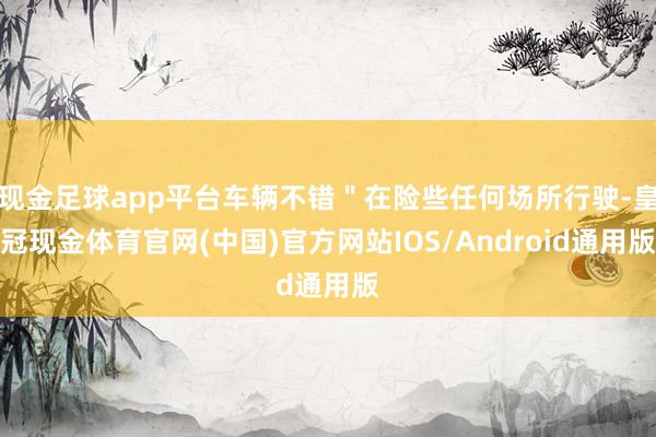 现金足球app平台车辆不错＂在险些任何场所行驶-皇冠现金体育官网(中国)官方网站IOS/Android通用版