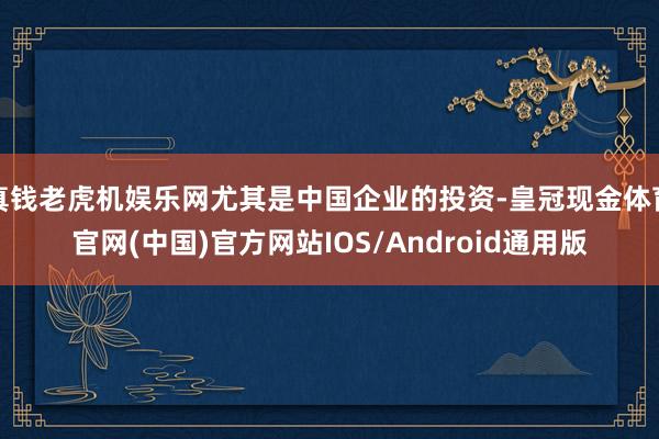 真钱老虎机娱乐网尤其是中国企业的投资-皇冠现金体育官网(中国)官方网站IOS/Android通用版