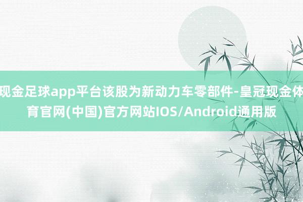 现金足球app平台该股为新动力车零部件-皇冠现金体育官网(中国)官方网站IOS/Android通用版